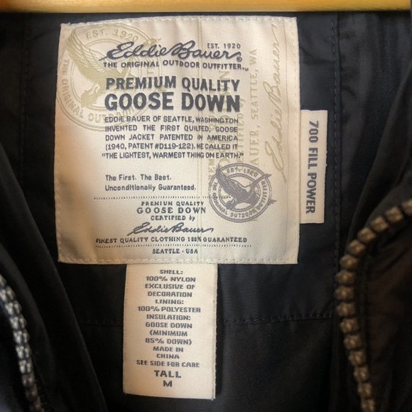 Eddie Bauer 700 Goose Down  Women M TALL Jacket Puffer - Picture 9 of 12